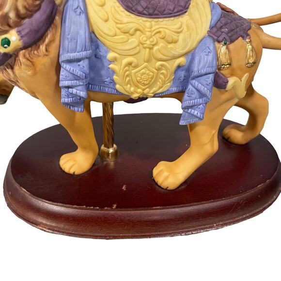 Vintage Lenox Carousel Lion Porcelain Figure w/Certification Stamp 1990 - Picture 10 of 16